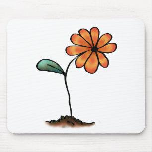 Süße orange Blume Mousepad