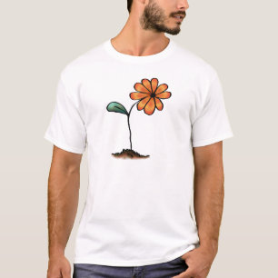 Süße orange Blume T-Shirt