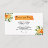Süsse Orange Citrus Baby Showbücher für Baby Begleitkarte (Vorderseite)