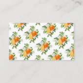 Süsse Orange Citrus Babyduschmaschine Windelwanne Begleitkarte (Rückseite)