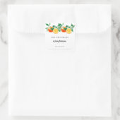 Süsse | Orange Citrus | Buch Quadratischer Aufkleber (Tasche)