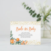 Süsse Orange Citrus Kinderbucheintragungskarte Postkarte (Stehend Vorderseite)