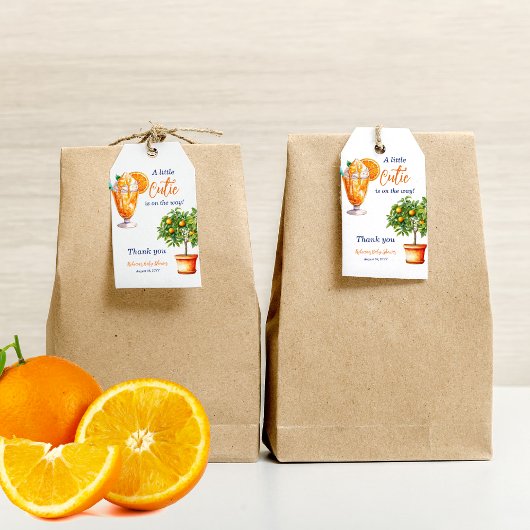 Süsse Orange Citrus Summer Ice Cream Baby Dusche Geschenkanhänger