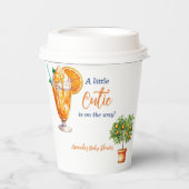 Süsse Orange Citrus Summer Ice Cream Baby Dusche Pappbecher (Vorderseite)