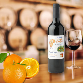 Süsse Orange Citrus Summer Ice Cream Baby Dusche Weinetikett