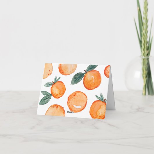 Süsse Orange Dankeschön Karte (Rückseite)