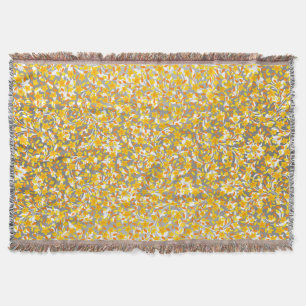 Süße orange gelbe weiße Blumenmuster Decke