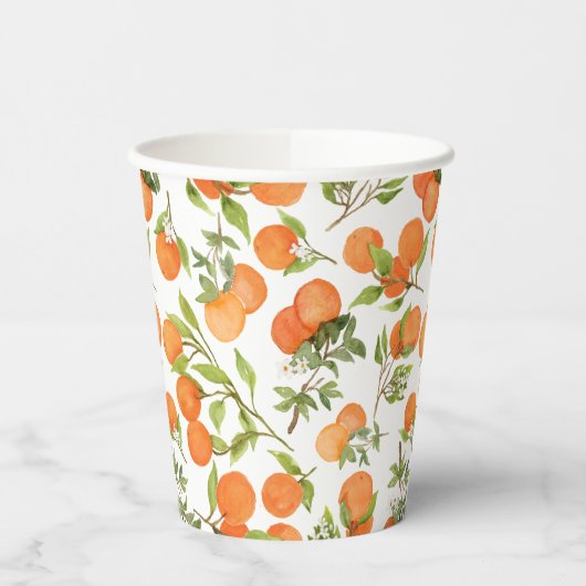 Süsse Orange Gemustert Pappbecher (Links)