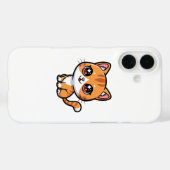Süße orange getigerte Cartoon-Katze Case-Mate iPhone Hülle (Rückseite (Horizontal))