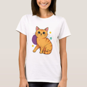 Süße orange getigerte Cartoon-Katze T-Shirt