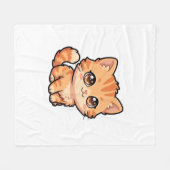 Süße orange getigerte Kätzchen-Flanelldecke Fleecedecke (Vorderseite (Horizontal))