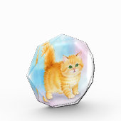 Süße orange getigerte Katze Fotoblock (Links)