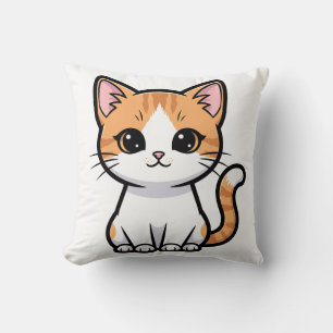 Süße orange getigerte Katze Kissen