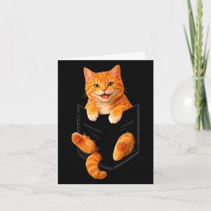 Süße orange getigerte Katze lustige Taschenkatze P Karte