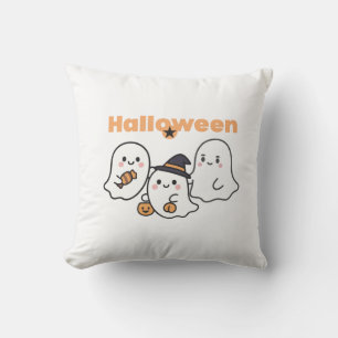 Süße orange Halloween-Geist-Wurfkissen Kissen