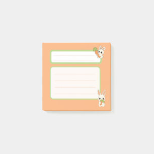 Süße orange Hasen-Post-it-Notizen Schreibwaren Post-it Klebezettel