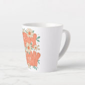 Süße orange Hippie-Typografie Milchtasse (Rechte Ecke)
