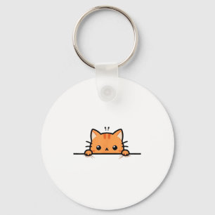 Süße orange Kätzchenkatze, die zu dir rüberschaut, Schlüsselanhänger