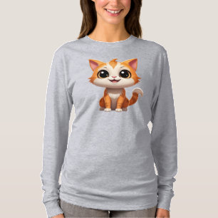 Süße orange Katze Cartoon-Style-Charakter-89738 T-Shirt