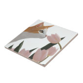 Süße Orange Katze Frühlings-Thema Fliese (Seite)