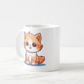 Süße Orange Katzen Tasse – Ansprechende Katzen Kaf (Vorderseite Links)