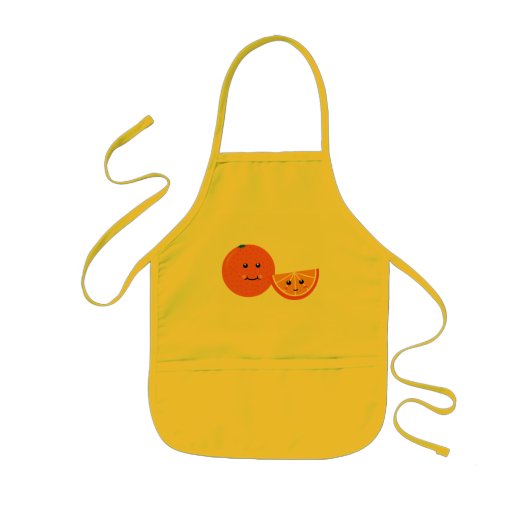 Süße Orange Kinderschürze (Vorne)