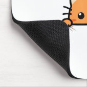 Süße orange Kitty Katze schaut zu dir Ginger C Mousepad (Ecke)