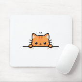 Süße orange Kitty Katze schaut zu dir Ginger C Mousepad (Mit Mouse)