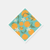 Süsse Orange Mandarin Mandarine Clementine Serviette (Ecke)