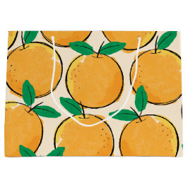 Süsse Orange Muster Geschenktasche Große Geschenktüte