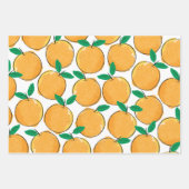Süsse Orange Pattern Geschenkpapier Set (Vorderseite 2)