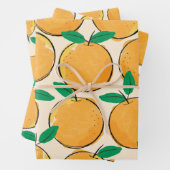 Süsse Orange Pattern Geschenkpapier Set (Beispiel)