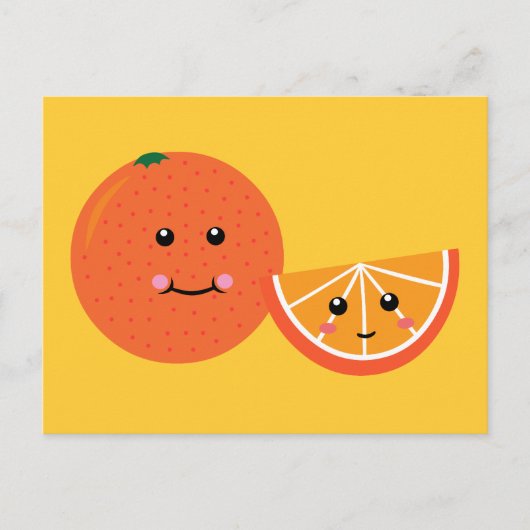 Süße Orange Postkarte (Vorderseite)