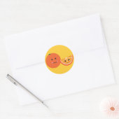Süße Orange Runder Aufkleber (Umschlag)