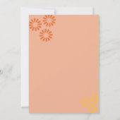 Süsse Orange Smile Baby Dusche Einladung (Rückseite)