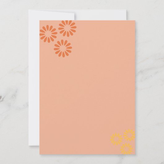 Süsse Orange Smile Baby Dusche Einladung (Rückseite)