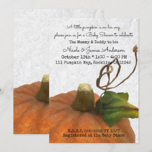 Süße Orange Storybook Prinzessin Baby Shower Einladung