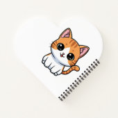Süße orange Tabby-Kätzchen-Figur Notizblock (Rückseite)