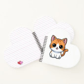 Süße orange Tabby-Kätzchen-Figur Notizblock (Innenseite)
