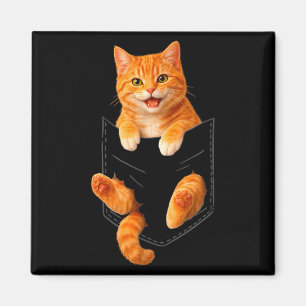 Süße orange Tabby-Katze lustige Taschenkatze Vater Magnet