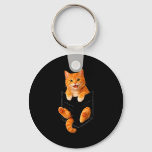 Süße orange Tabby-Katze lustige Taschenkatze Vater Schlüsselanhänger
