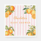 Süße orange Zitrus-Baby-Party Serviette (Vorderseite)