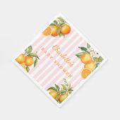 Süße orange Zitrus-Baby-Party Serviette (Ecke)