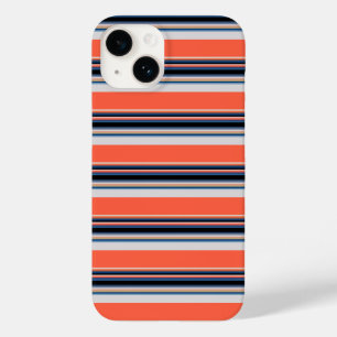 Süße orangeblaue Streifen Case-Mate iPhone 14 Hülle