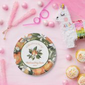 Süsse Orangenblüte mit Blütendusche Pappteller (Party)