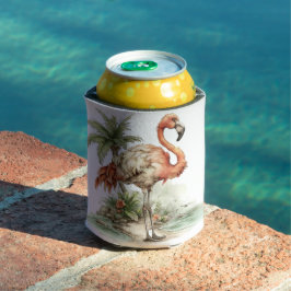 SÜSSE ORIGINELLE SOMMERSTRANDSZENE MIT FLAMINGO DOSENKÜHLER