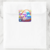 Süße Oster-Ei-Aufkleber Quadratischer Aufkleber (Tasche)
