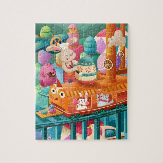 Süße Oster-Eier-Fabrik Puzzle (Vertikal)