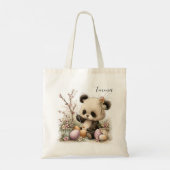 Süße Oster-Panda-Illustration Tragetasche (Rückseite)