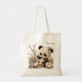 Süße Oster-Panda-Illustration Tragetasche (Vorne)